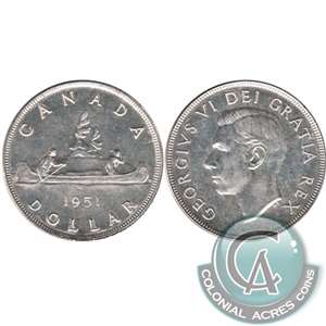 1951 SWL Canada Dollar Almost Uncirculated (AU-50)