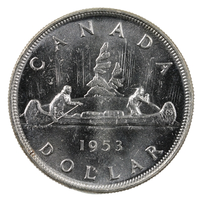 1953 NSS Canada Dollar Choice Brilliant Uncirculated (MS-64) $