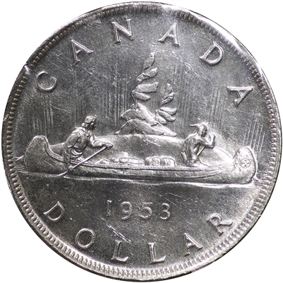 1953 NSS SWL Canada Dollar Brilliant Uncirculated (MS-63)