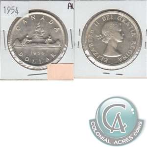 1954 Canada Dollar Almost Uncirculated (AU-50)