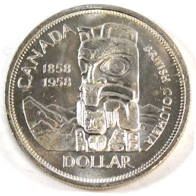 1958 Canada Dollar Choice Brilliant Uncirculated (MS-64) $