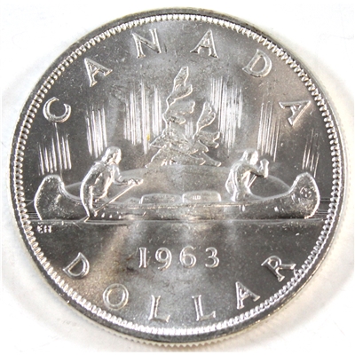 1963 Canada Dollar Choice Brilliant Uncirculated (MS-64) $