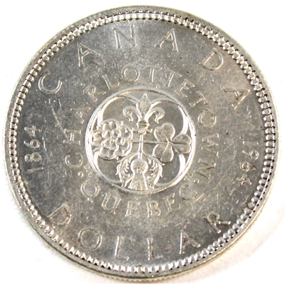 1964 No Dot Canada Dollar AU-UNC (AU-55)