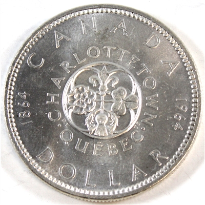 1964 No Dot Canada Dollar UNC+ (MS-62)