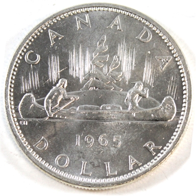 1965 Small Beads Blunt 5 (Variety 2) Canada Dollar UNC+ (MS-62)