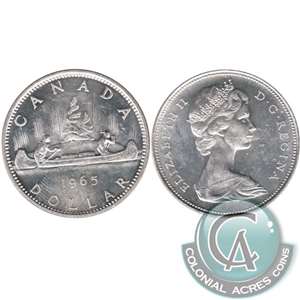 1965 Large Beads Blunt 5 (Variety 3) Canada Dollar AU-UNC (AU-55)