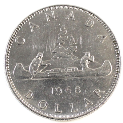 1968 No Island Canada Nickel Dollar Circulated