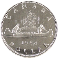 1968 No Island Canada Nickel Dollar Proof Like