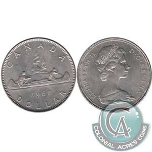 1968 No Island Canada Nickel Dollar UNC+ (MS-62)