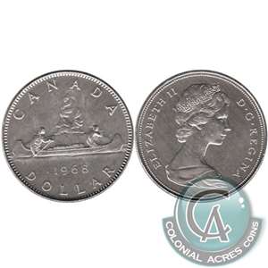 1968 Small Island Canada Nickel Dollar Uncirculated (MS-60)