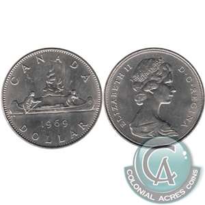 1969 Canada Nickel Dollar Choice Brilliant Uncirculated (MS-64)