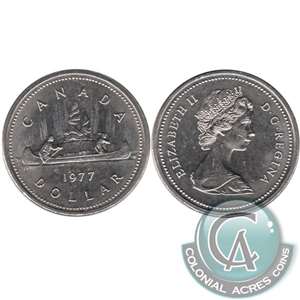 1977 Var. 1 Att. Jewel SWL Canada Nickel Dollar Uncirculated (MS-60)