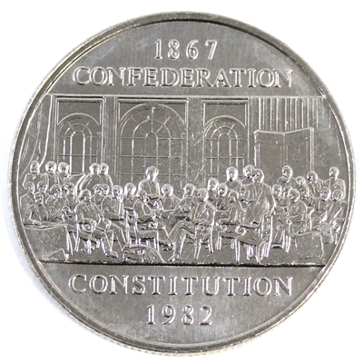 1982 Constitution Canada Nickel Dollar Choice BU (MS-64)