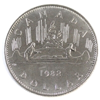1982 Voyageur Canada Nickel Dollar Brilliant Uncirculated (MS-63)