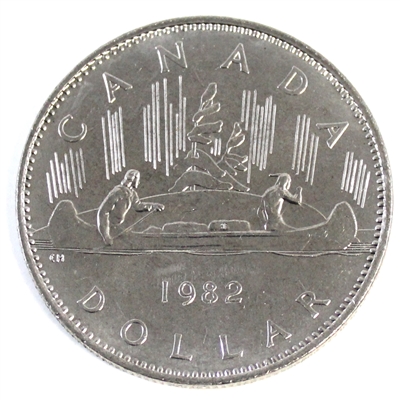 1982 Voyageur Canada Nickel Dollar Brilliant Uncirculated (MS-63)