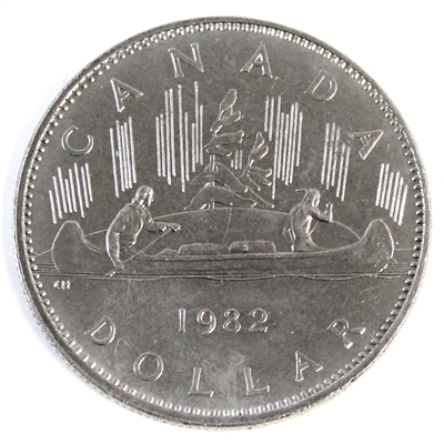 1982 Voyageur Canada Nickel Dollar Choice Brilliant Uncirculated MS-64