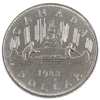 1982 Voyageur Canada Nickel Dollar Uncirculated (MS-60)