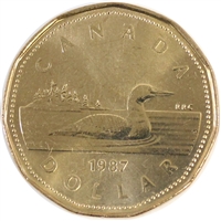 1987 Canada Loon Dollar Brilliant Uncirculated (MS-63)