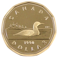 1990 Canada Loon Dollar Proof