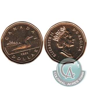 1991 Canada Loon Dollar Brilliant Uncirculated (MS-63)