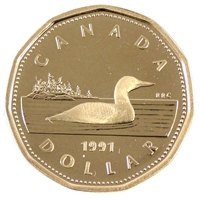 1991 Canada Loon Dollar Proof