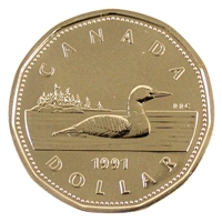 1991 Canada Loon Dollar Proof Like