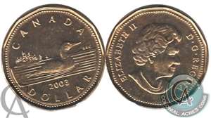 2003 Canada New Effigy Loon Dollar Brilliant Uncirculated (MS-63)