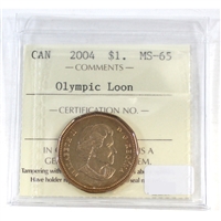 2004 Canada Olympic Loon Dollar ICCS Certified MS-65
