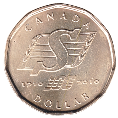 2010 Canada Saskatchewan Roughriders Dollar Brilliant UNC. (MS-63)