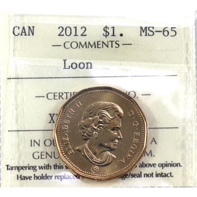 2012 Old Generation Canada Loon Dollar ICCS Certified MS-65