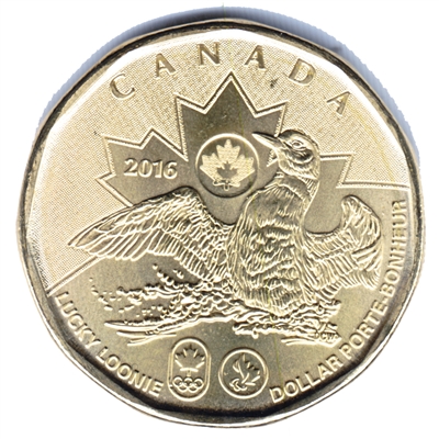 2016 Canada Olympic Loon (Lucky) Dollar Brilliant Uncirculated (MS-63)