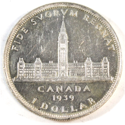 1939 Canada Dollar AU-UNC (AU-55) Cameo