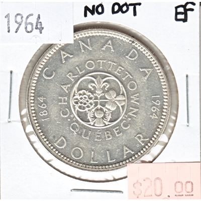 1964 No Dot Canada Dollar Extra Fine (EF-40)
