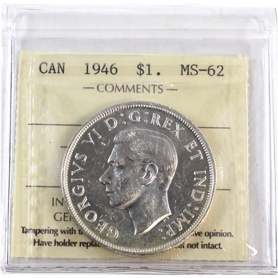 1946 Canada Dollar ICCS Certified MS-62