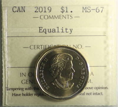 2019 Equality Canada Loon Dollar ICCS Certified MS-67