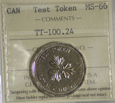 (2004) Canada Dollar Test Token TT-100.24 ICCS Certified MS-66