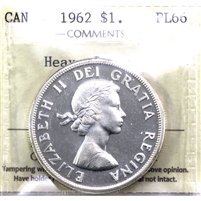 1962 Canada Dollar ICCS Certified PL-66 Heavy Cameo