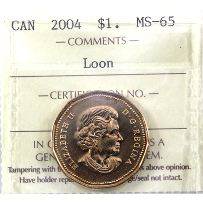 2004 Canada Loon Dollar ICCS Certified MS-65