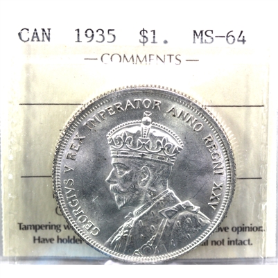1935 Canada Dollar ICCS Certified MS-64 (XNU 003)