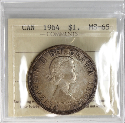 1964 Canada Dollar ICCS Certified MS-65 (XWF 280)