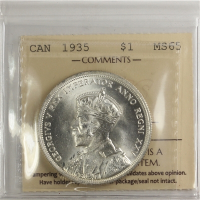 1935 Canada Dollar ICCS Certified MS-65 (XDM 007)