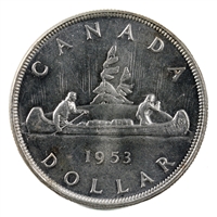 1953 NSS Canada Dollar AU-UNC Cameo (AU-55)