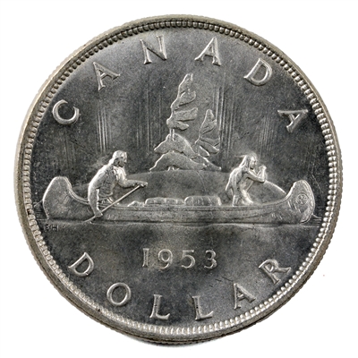 1953 SS Canada Dollar UNC+ Cameo (MS-62)