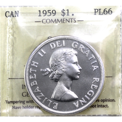 1959 Canada Dollar ICCS Certified PL-66 Cameo (XYL 109)