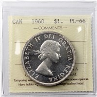 1960 Canada Dollar ICCS Certified PL-66 Cameo