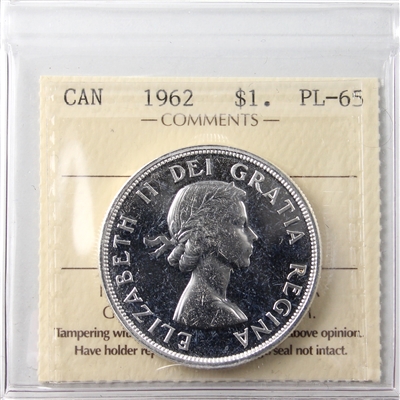 1962 Canada Dollar ICCS Certified PL-65