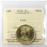 2020 Canada Loon Dollar ICCS Certified MS-66