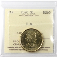 2020 United Nations Canada Dollar ICCS Certified MS-65