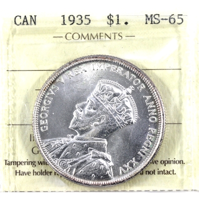 1935 Canada Dollar ICCS Certified MS-65 (XMB 086)