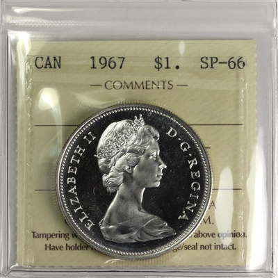 1967 Canada Dollar ICCS Certified SP-66